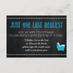 D'accompagnement Carte de demande de Baby shower bleu