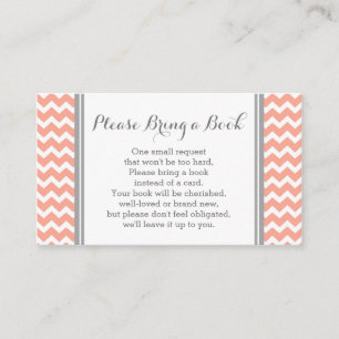 D'accompagnement Carte de demande de Baby shower Coral Chevron