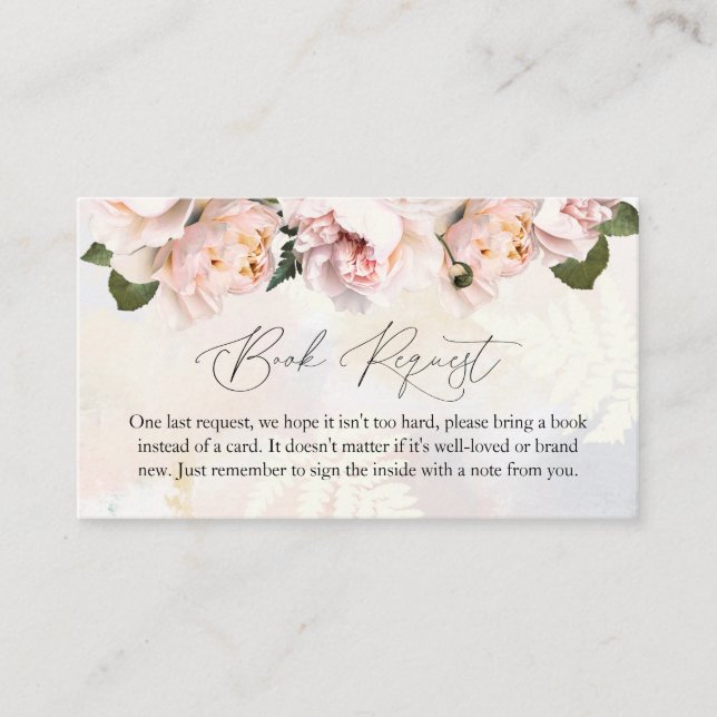 D'accompagnement Carte de demande de Baby shower floral rose vif (Devant)