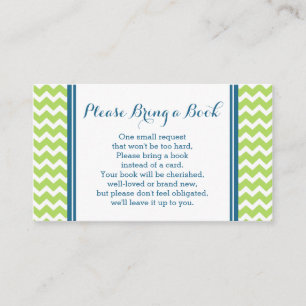 D'accompagnement Carte de demande de Baby shower Lime Blue Chevron