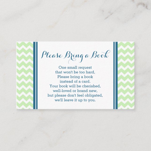 D'accompagnement Carte de demande de Baby shower Mint Blue Chevron (Devant)