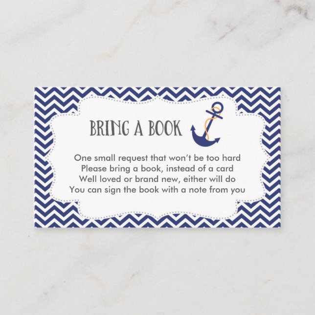 D'accompagnement Carte de demande de Baby shower nautique (Devant)