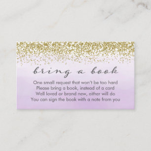 D'accompagnement Carte de demande de Baby shower Purple et Gold