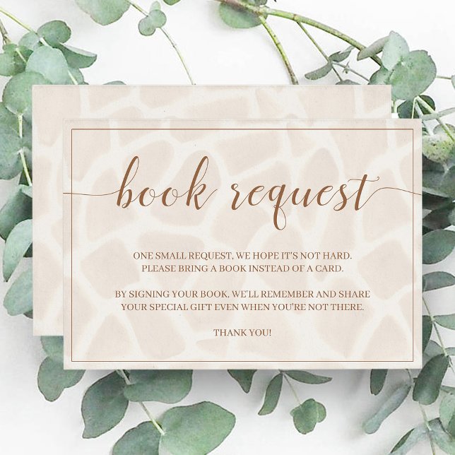 D'accompagnement Carte de demande de Baby shower Safari Giraffe (Créateur téléchargé)