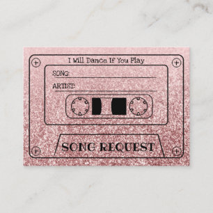 D'accompagnement Carte de demande de chanson de mariage en cassette