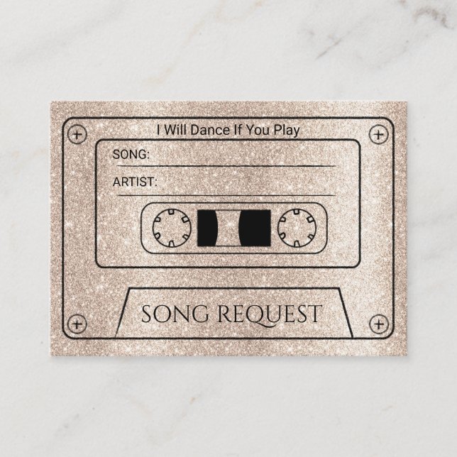 D'accompagnement Carte de demande de chanson de mariage moderne pou (Devant)