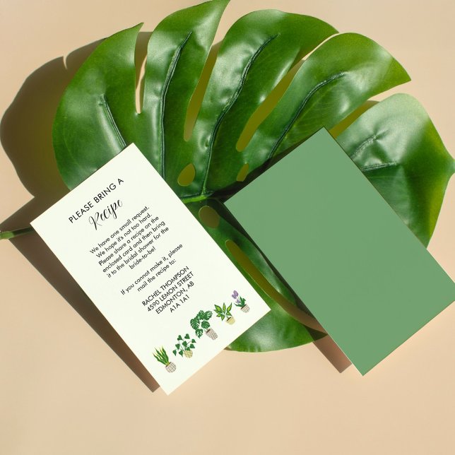 D'accompagnement Carte de demande de Fête des mariées Plante pointi (Créateur téléchargé)