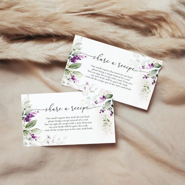 D'accompagnement Carte de demande de la lavande verte pourpre (Créateur téléchargé)