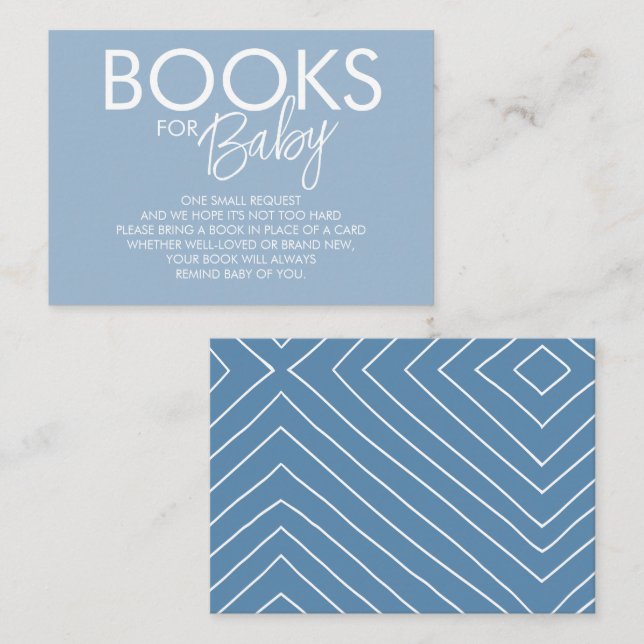 D'accompagnement Carte de demande de livre bleu Boy Boho (Devant / Derrière)