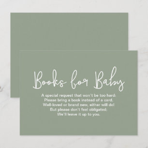 D'accompagnement Carte de demande de livre de baby shower Modern Sc