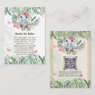D'accompagnement Carte de demande de livre-poème éléphant bébé ador