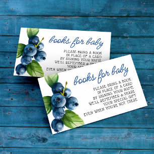 D'accompagnement Carte de demande de livre pour Baby Shower Blueber