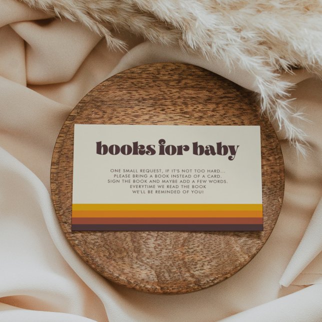 D'accompagnement Carte de demande de livre pour Baby Shower Rétro V (Créateur téléchargé)