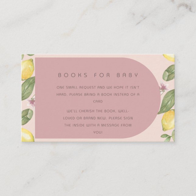 D'accompagnement Carte de demande de livres pour bébé (Devant)