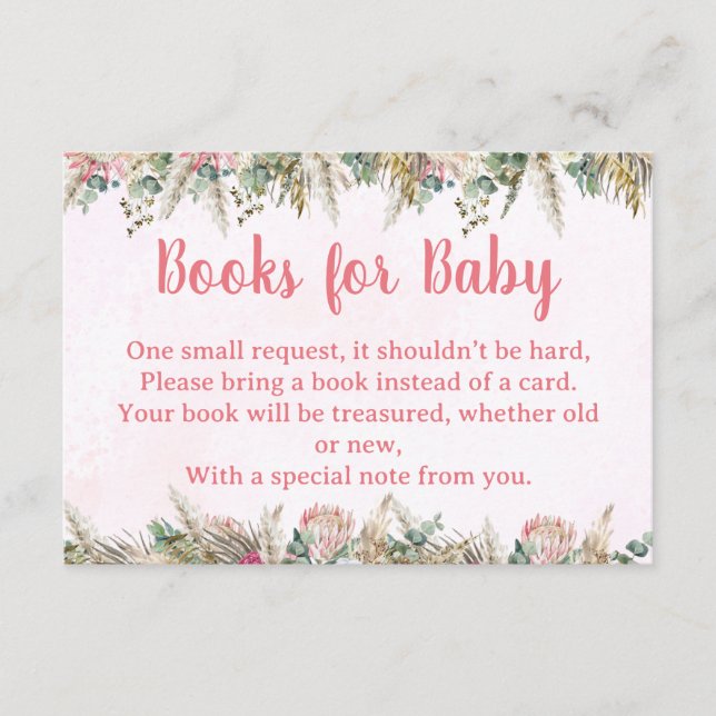 D'accompagnement Carte de demande de livres pour bébé en herbe de P (Devant)