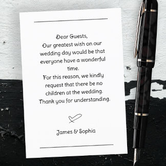 D'accompagnement Carte de demande de mariage sans enfants