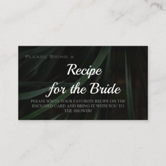 D'accompagnement Carte de demande de recette de douche de mariage v