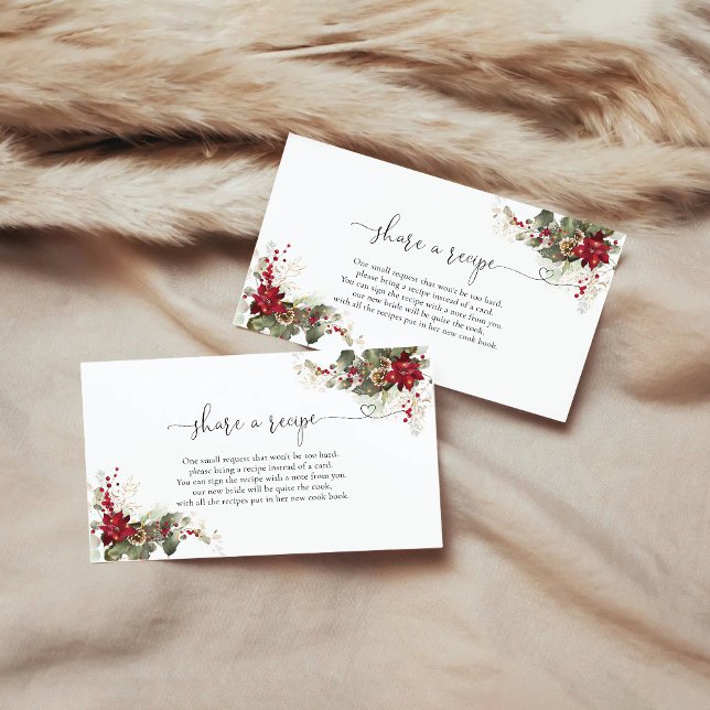 D'accompagnement Carte de demande de recette de Poinsettia Rouge de (Créateur téléchargé)