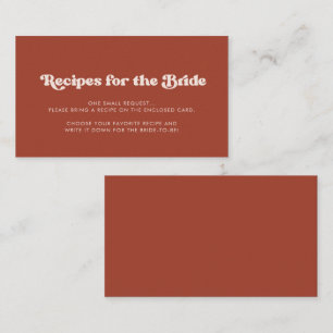D'accompagnement Carte de demande de recette de Terracotta retro él