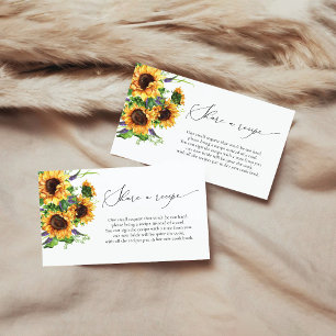 D'accompagnement Carte de demande de recette de tournesol
