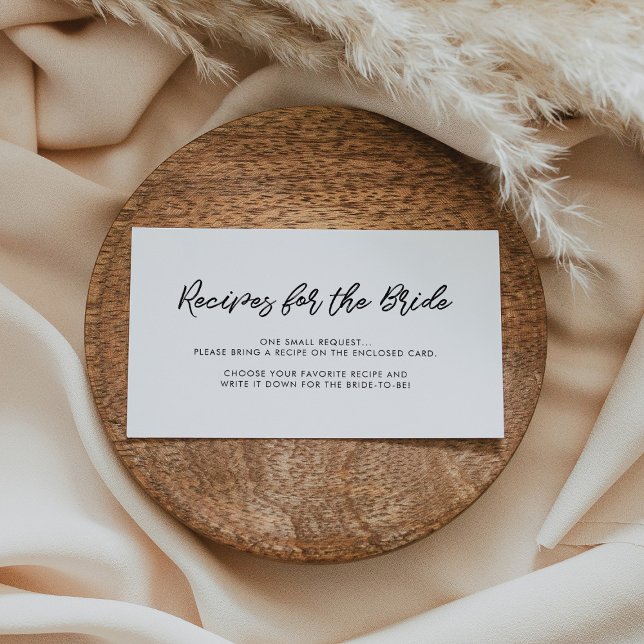 D'accompagnement Carte de demande de recette de typographie moderne (Créateur téléchargé)