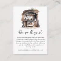 Carte de demande de recette pour la douche de mari
