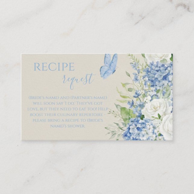 D'accompagnement Carte de demande de recette pour un mariage avec u (Devant)