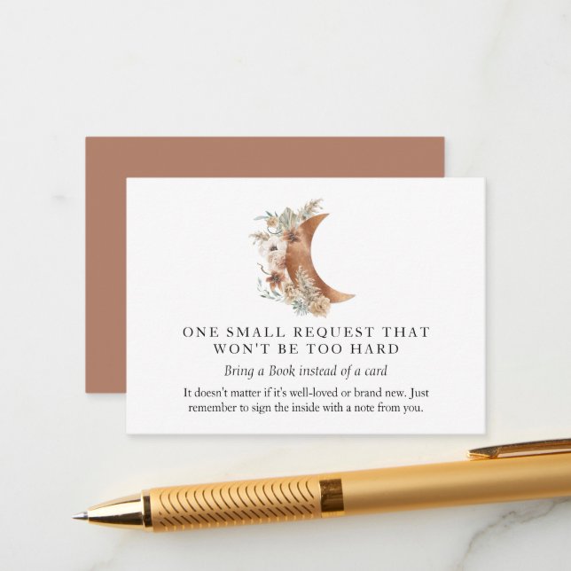 D'accompagnement Carte de demande de réservation Boho Terracotta Mo (Devant/Arrière en situation)