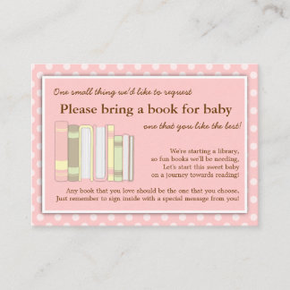 D'accompagnement Carte de demande d'insertion de livre de Baby show