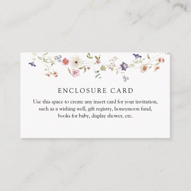 D'accompagnement Carte de détail personnalisée pour pré fleuri sauv (Devant)