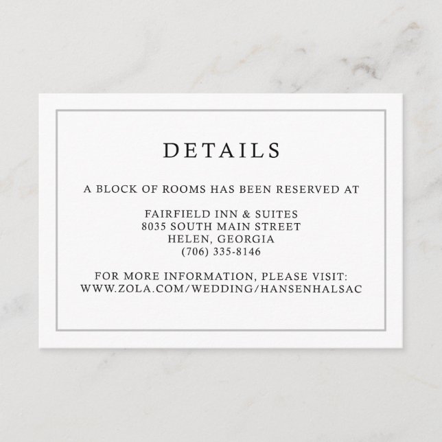 D'accompagnement Carte de détails à motif de monogramme aux feuille (Devant)