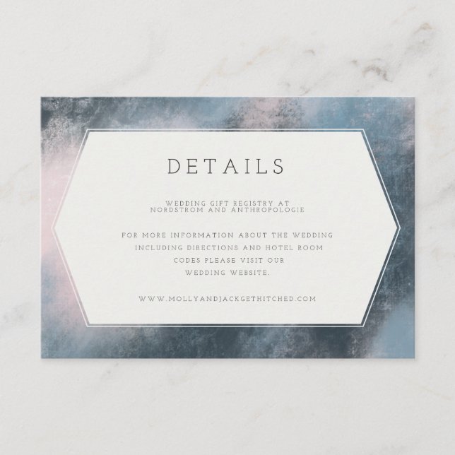 D'ACCOMPAGNEMENT CARTE DE DETAILS ABSTRAITS MODERNES (NAVY/BLUSH) (Devant)