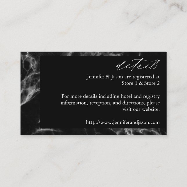 D'accompagnement Carte de détails Black Marble 2 (Devant)