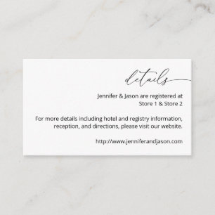 D'accompagnement Carte de détails de calligraphie moderne SM