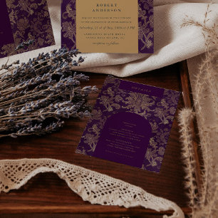 D'accompagnement Carte de détails de la réception Royal Purple Dama