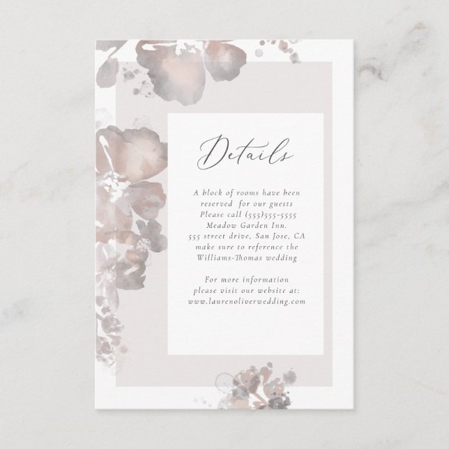 D'accompagnement Carte de détails de l'aquarelle Romance (Devant)