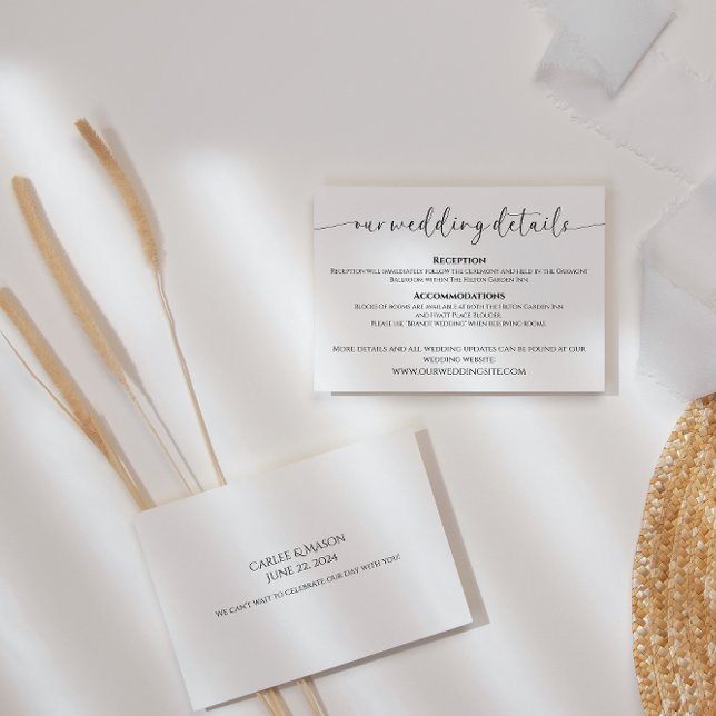 D'accompagnement Carte de détails de mariage (Créateur téléchargé)