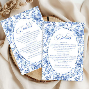 D'accompagnement Carte de détails de mariage à toile florale de ros