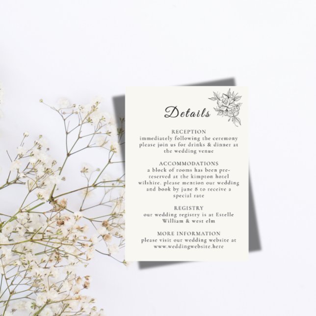 D'accompagnement Carte de détails de mariage Art Déco  (Créateur téléchargé)