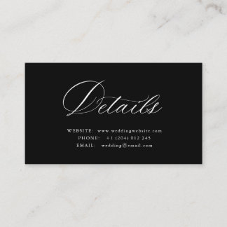 D'accompagnement Carte de détails de mariage avec QR code en callig