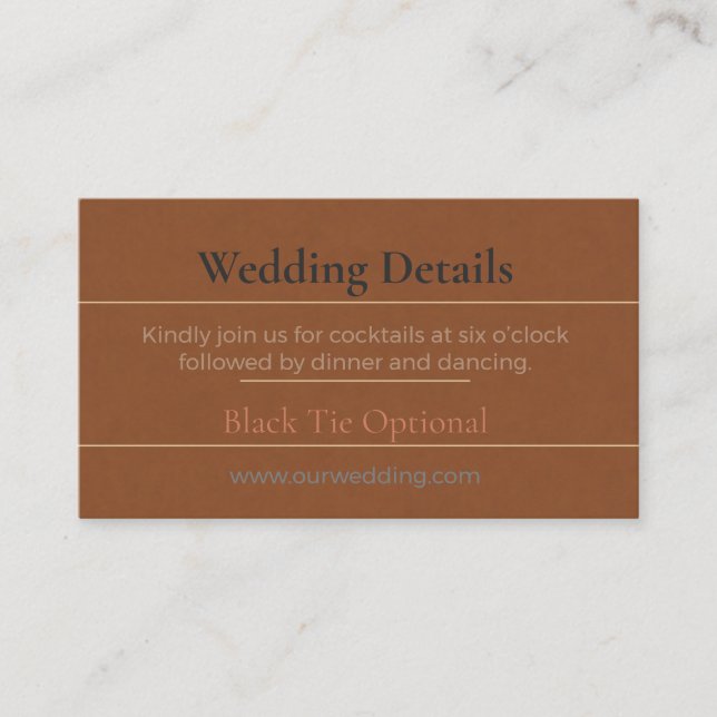 D'accompagnement Carte de détails de mariage Boho | Luxe Floral Chi (Devant)