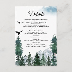 D'accompagnement Carte de détails de mariage dans les montagnes Roc