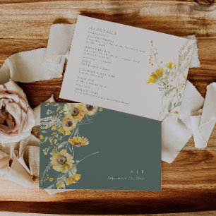 D'accompagnement Carte de détails de mariage d'automne avec tournes