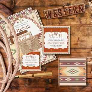 D'accompagnement Carte de détails de mariage de la vieille frontièr