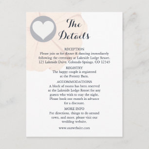 D'accompagnement Carte de détails de mariage de Pearl Black Watusi