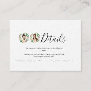 D'accompagnement Carte de détails de mariage de plage illustrée