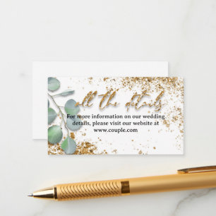 D'accompagnement Carte de détails de mariage élégante avec paillett