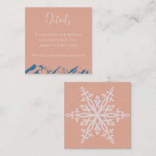 D'accompagnement Carte de détails de mariage Fleurs de montagne hiv