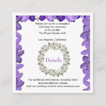 Carte de détails de mariage floral Elegant Arch |