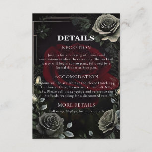 D'accompagnement Carte de détails de mariage gothique Halloween